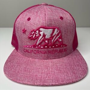 NEW / Never Worn Women's California Republic Mesh Trucker / Baseball Hat (Pink)